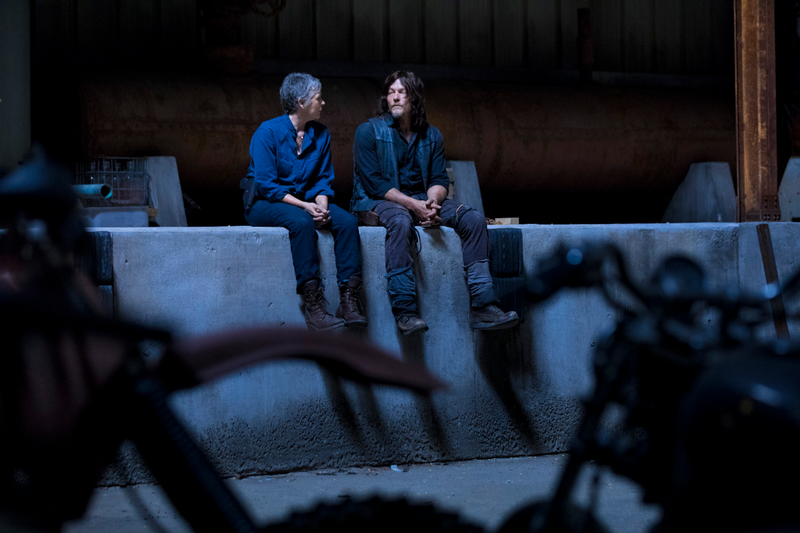 Carol (Melissa McBride) and Daryl (Norman Reedus) share a moment.